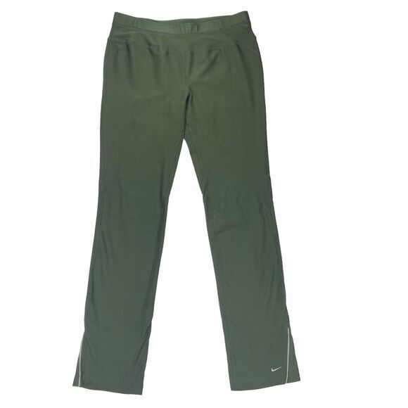 Nike Dry Fit Straight Leg Track Pants S Green Flexible Athletic Comfortable Yoga - Picture 1 of 14